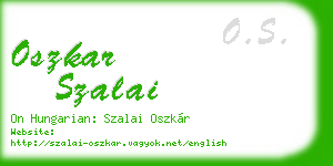 oszkar szalai business card